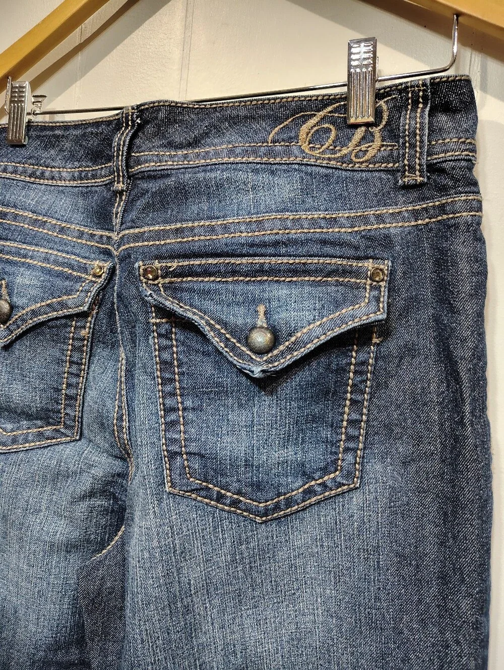 Code Bleu Annette Modern Rise Bootcut Jeans Size 12/30 Tall 35 Inseam Y2K Vibe